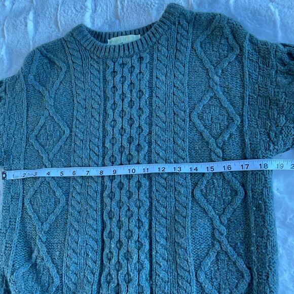 🔥Vintage Shade Of Aran Ireland Pure New Merino Wool Classic Fisherman Sweater S - Picture 13 of 15
